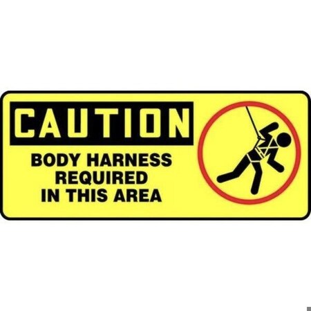 Accuform OSHA CAUTION FALL ARREST SAFETY SIGN MCSP631XV